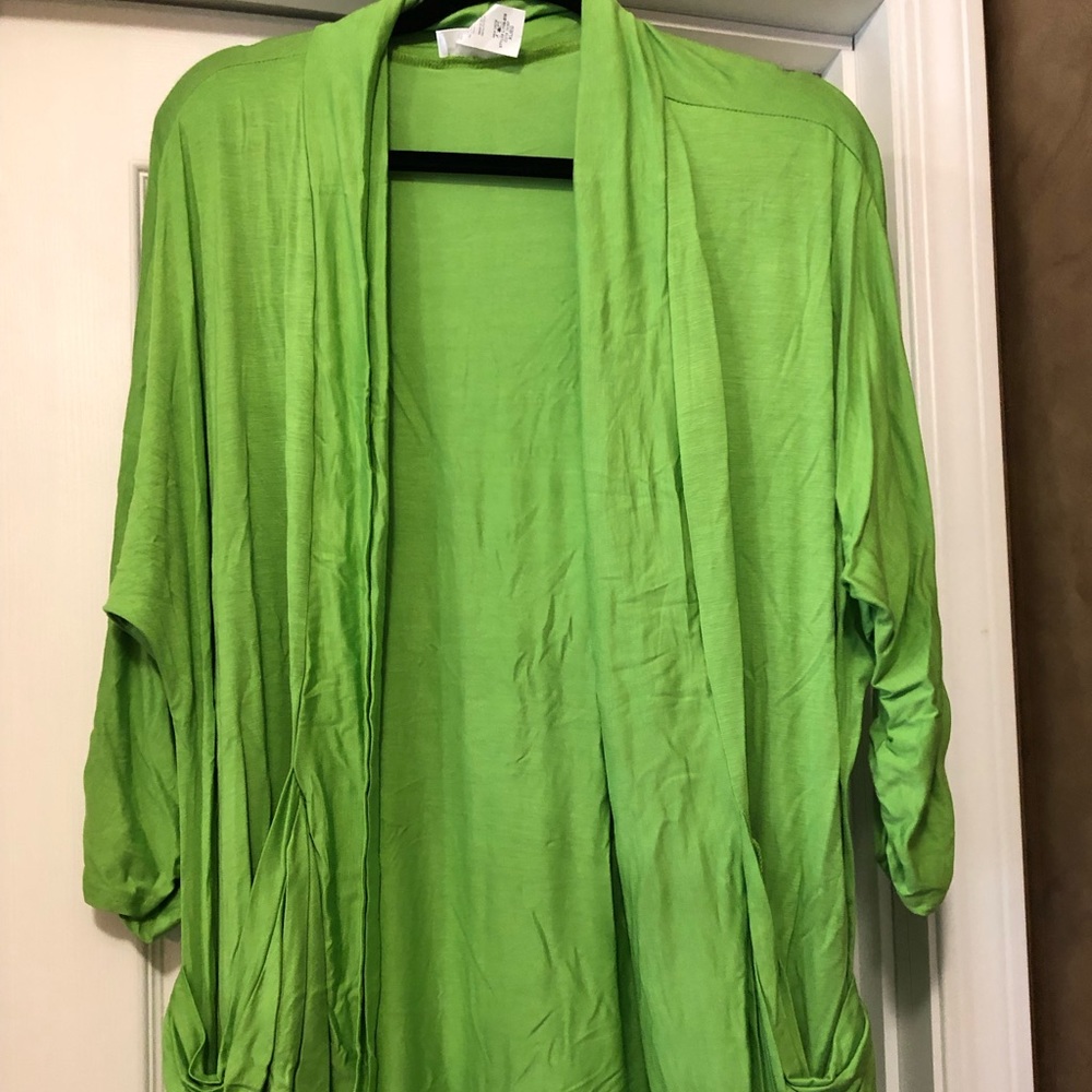 Green Pocket Cardigan